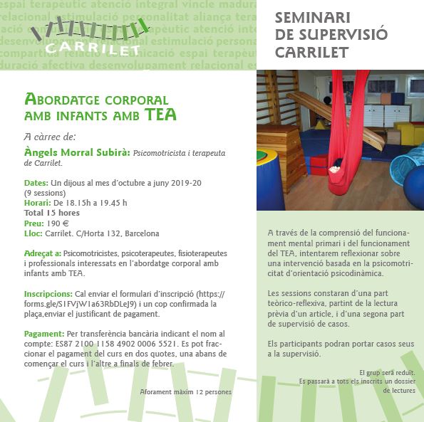 ABORDATGE CORPORAL AMB INFANTS AMB TEA