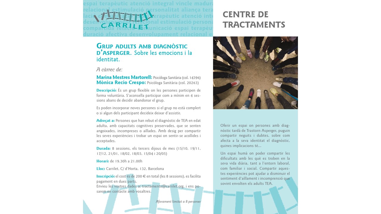 Centre Tractaments: Grup Adults Asperger