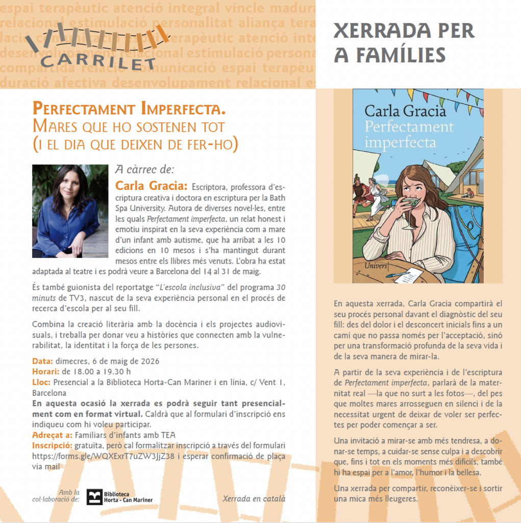 Xerrada per a famílies Carrilet Carla Gracia